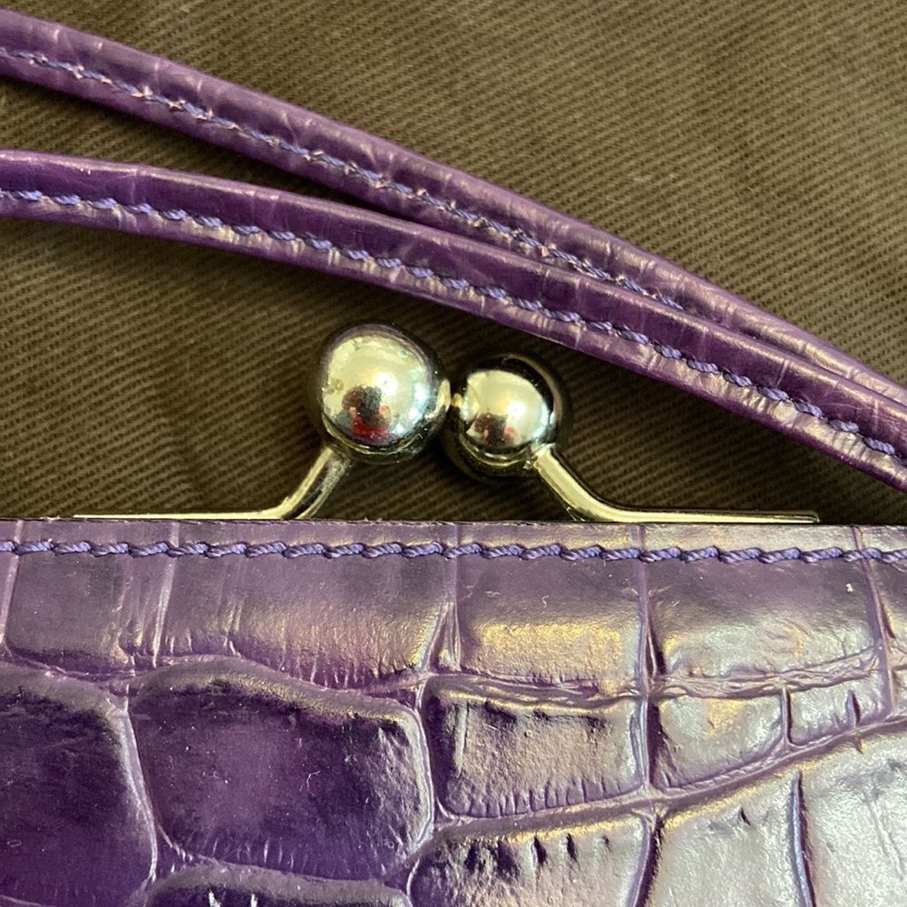 Burberry vintage wristlet purple leather impeccable - Picture 3 of 9